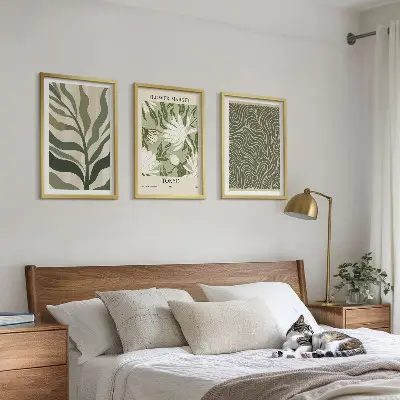 Set de tablouri decorative cu modele de plante în stil boho