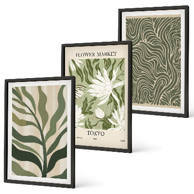 Set tablouri decorative Decorațiuni boho cu modele de plante