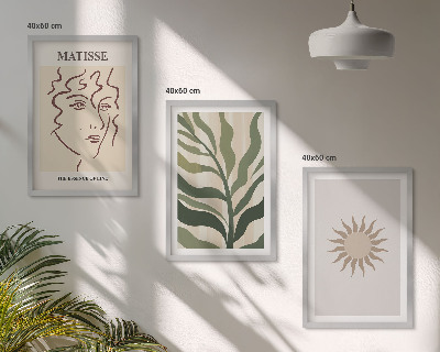 Set tablouri pentru dormitor Modele abstracte de plante