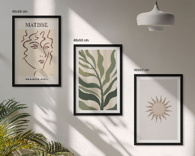 Set tablouri pentru dormitor Modele abstracte de plante