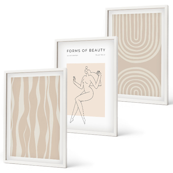 Set tablouri pentru dormitor Decorațiuni boho abstracte