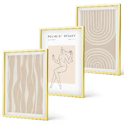 Set de tablouri pentru dormitor cu decorațiuni abstracte în stil boho