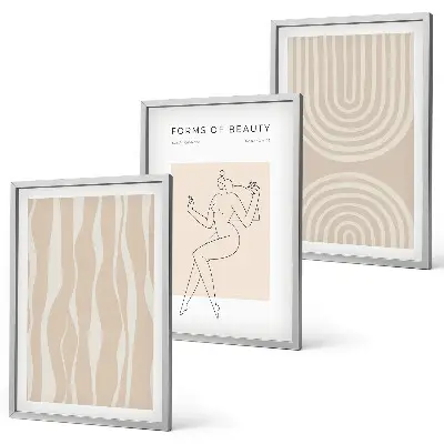 Set de tablouri pentru dormitor cu decorațiuni abstracte în stil boho
