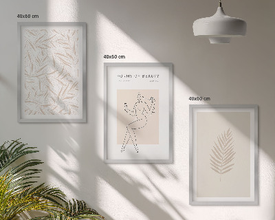 Set tablouri pentru dormitor Motive botanice minimaliste