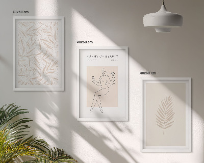 Set tablouri pentru dormitor Motive botanice minimaliste
