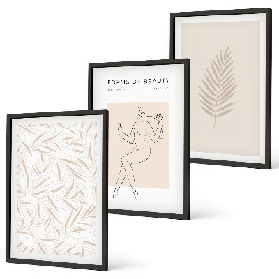 Set tablouri pentru dormitor Motive botanice minimaliste
