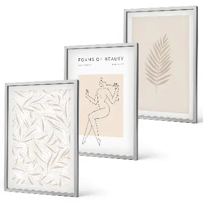 Set de tablouri pentru dormitor cu motive botanice minimaliste