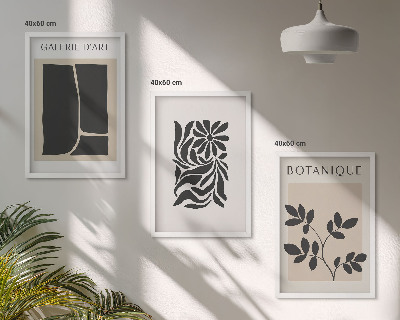 Set tablouri pentru dormitor Modele abstracte de plante