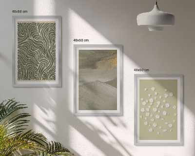 Set tablouri pentru dormitor Modele ondulate florale abstracte