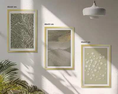Set tablouri pentru dormitor cu modele florale abstracte ondulate
