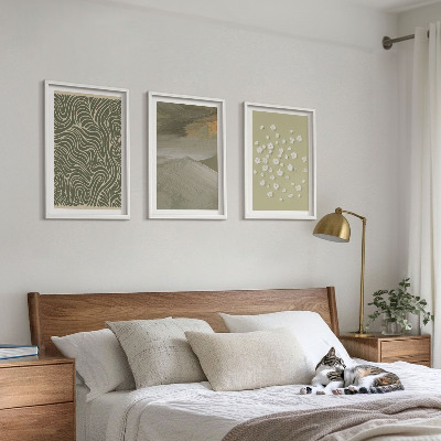 Set tablouri pentru dormitor Modele ondulate florale abstracte
