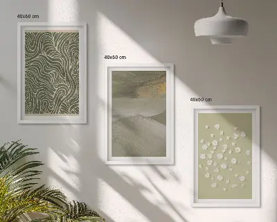 Set tablouri pentru dormitor cu modele florale abstracte ondulate