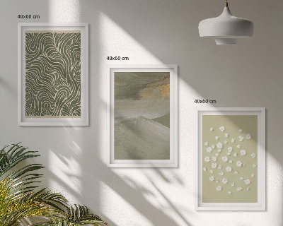 Set tablouri pentru dormitor Modele ondulate florale abstracte