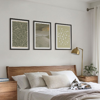 Set tablouri pentru dormitor Modele ondulate florale abstracte