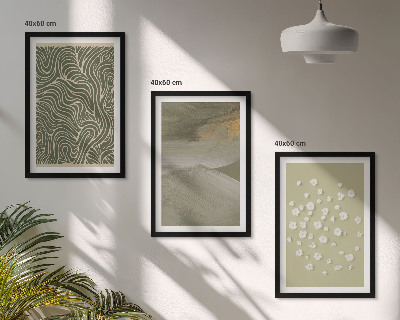 Set tablouri pentru dormitor Modele ondulate florale abstracte