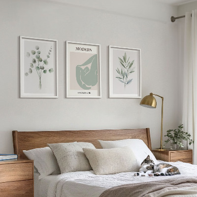 Set tablouri decorative Motive vegetale în verde