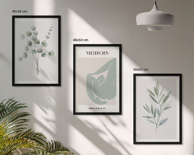 Set tablouri decorative Motive vegetale în verde