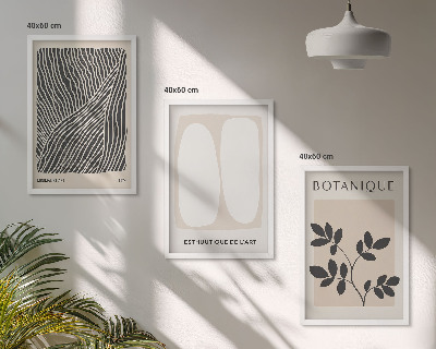 Set tablouri decorative Modele și linii de plante