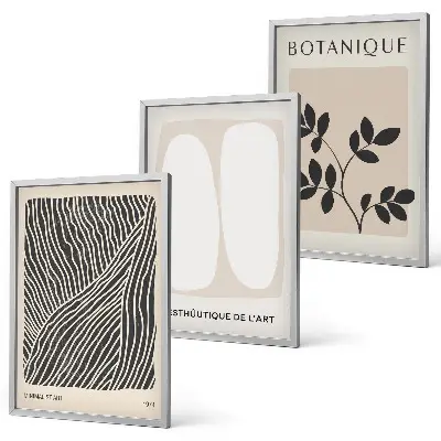 Set de tablouri decorative modele cu linii de plante