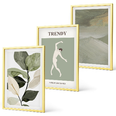 Set tablouri pentru dormitor Modele abstracte de siluete de plante