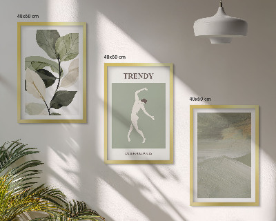 Set tablouri pentru dormitor Modele abstracte de siluete de plante