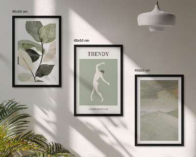 Set tablouri pentru dormitor Modele abstracte de siluete de plante