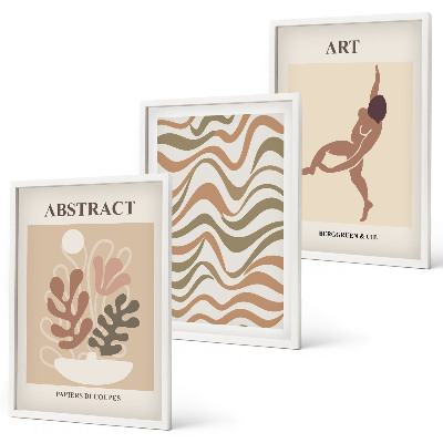 Set tablouri decorative Modele abstracte boho Matisse