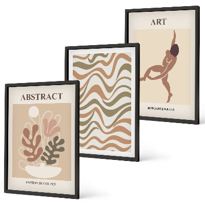 Set tablouri decorative Modele abstracte boho Matisse