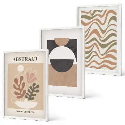 Set tablouri pentru dormitor cu modele de forme abstracte