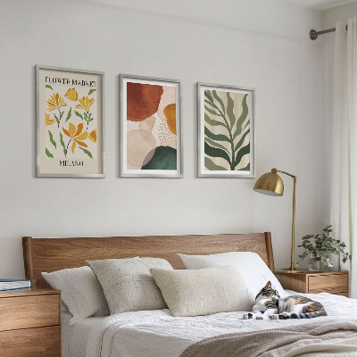 Set tablouri decorative Forme abstracte florale