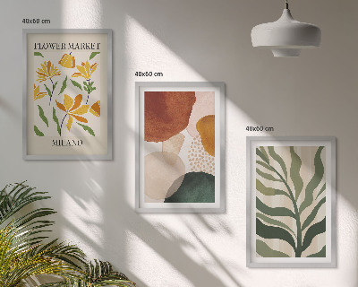 Set tablouri decorative Forme abstracte florale