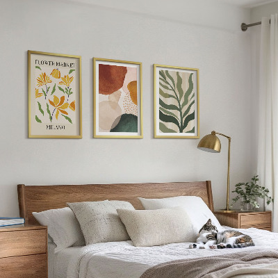Set tablouri decorative Forme abstracte florale