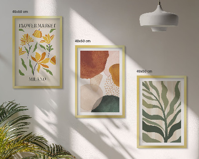 Set tablouri decorative Forme abstracte florale