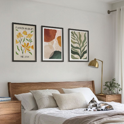 Set tablouri decorative Forme abstracte florale
