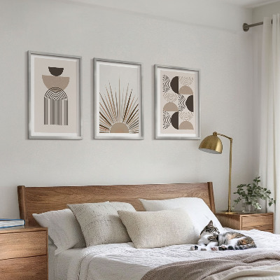 Set tablouri decorative Forme abstracte bej maro
