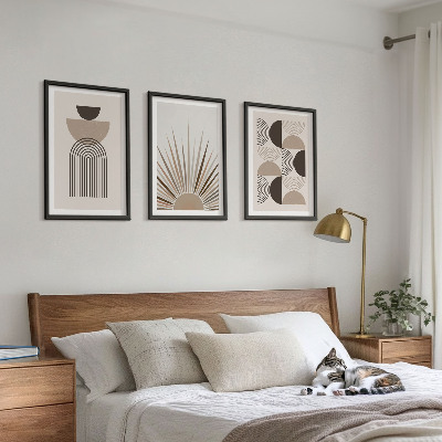 Set tablouri decorative Forme abstracte bej maro