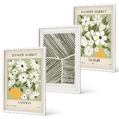 Set tablouri pentru dormitor Modele florale Londra Dublin