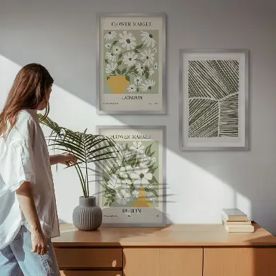 Set de tablouri pentru dormitor cu motive florale Londra Dublin
