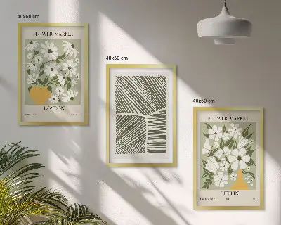 Set de tablouri pentru dormitor cu motive florale Londra Dublin