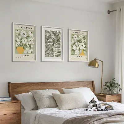 Set de tablouri pentru dormitor cu motive florale Londra Dublin