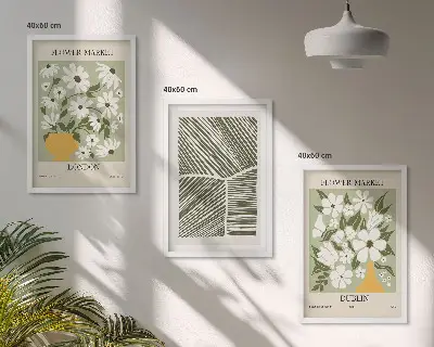 Set de tablouri pentru dormitor cu motive florale Londra Dublin