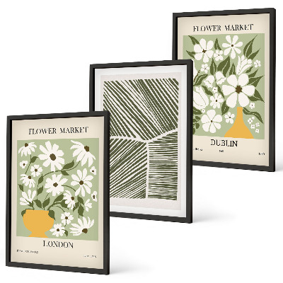 Set tablouri pentru dormitor Modele florale Londra Dublin