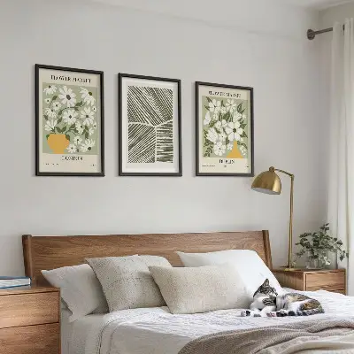 Set de tablouri pentru dormitor cu motive florale Londra Dublin