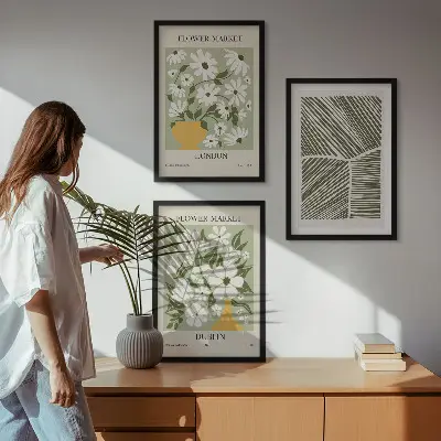 Set de tablouri pentru dormitor cu motive florale Londra Dublin