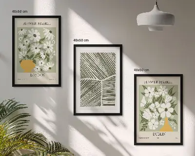 Set de tablouri pentru dormitor cu motive florale Londra Dublin