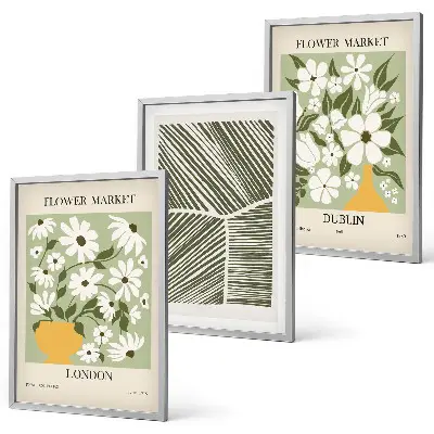 Set de tablouri pentru dormitor cu motive florale Londra Dublin