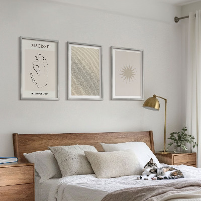 Set tablouri decorative Linii minimaliste de nisip soare