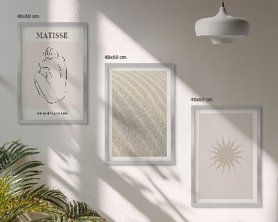 Set tablouri decorative Linii minimaliste de nisip soare
