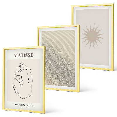 Set tablouri decorative Linii minimaliste de nisip soare