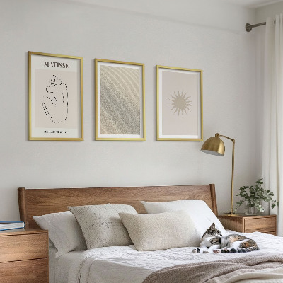 Set tablouri decorative Linii minimaliste de nisip soare